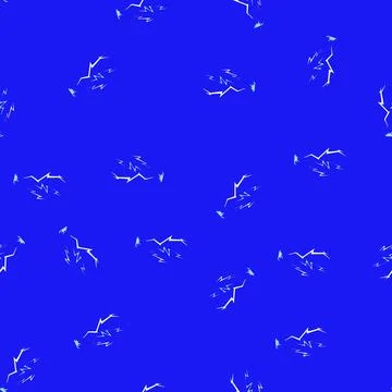 Seamless pattern Blue lightning strike electric power bolt symbol Stock Illustration