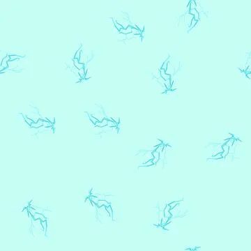 Seamless pattern blue lightning striking ground creating electric impact Stock Illustration