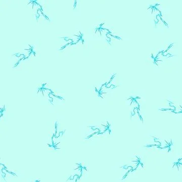 Seamless pattern blue lightning thunderbolt energy striking ground impact Illustrazione stock