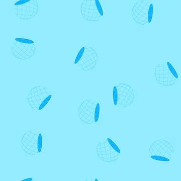 Seamless pattern blue magic shield protecting invisible content Stock Illustration