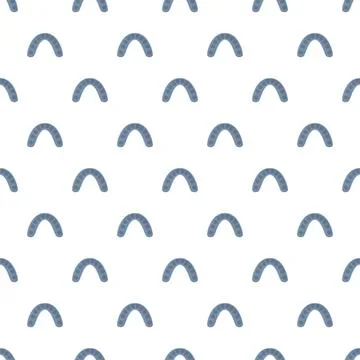 Seamless pattern with blue mouth guard arch shapes Stock Illustration
