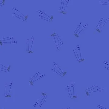 Seamless pattern blue nunchaku for martial arts training and self defense Stock Illustration