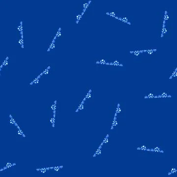Seamless pattern blue organic abstract border design element pattern Stock Illustration