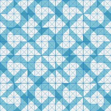 Seamless pattern of blue plaid geometric shapes Illustrazione stock