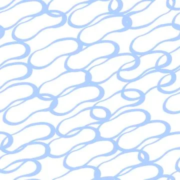 Seamless pattern from blue rings on a white background Stock Illustration