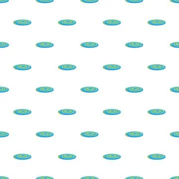 Seamless pattern with blue round rugs on white background Stock Illustration