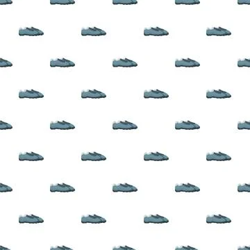 Seamless pattern of blue running shoes for sportswear Stock Illustration