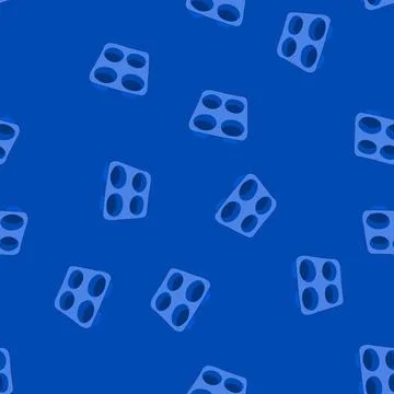 Seamless pattern blue silicone baking mold for cupcakes and muffins Stock Illustration