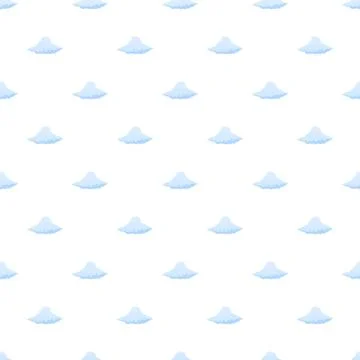 Seamless pattern of blue simple cloud shapes Stock Illustration