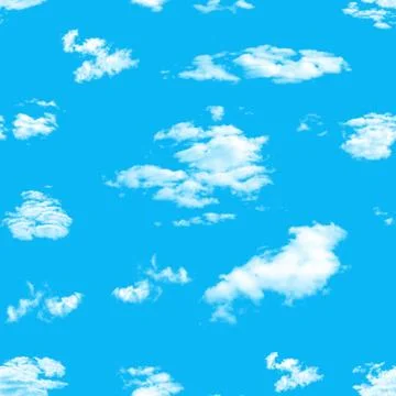 Seamless pattern. blue sky with white clouds 写真素材