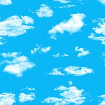 Seamless pattern. blue sky with white clouds Foto stock