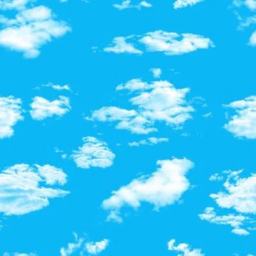 Seamless pattern. blue sky with white clouds Foto stock