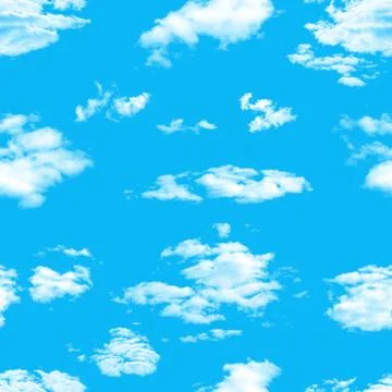 Seamless pattern. blue sky with white clouds 스톡 사진