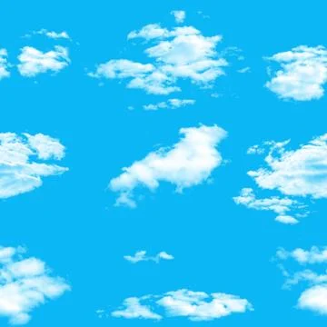 Seamless pattern. blue sky with white clouds Foto stock