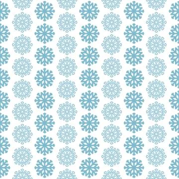 Seamless pattern with blue snowflakes Stock Illustration