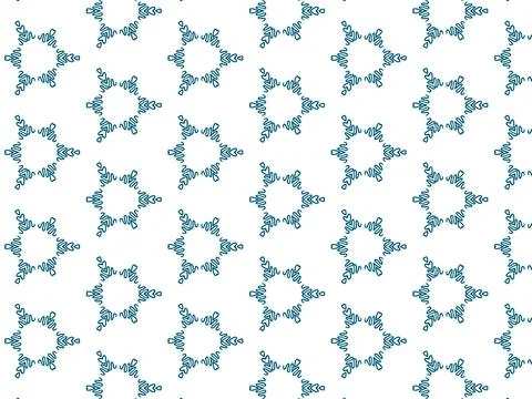 Seamless pattern with blue snowflakes Stock Illustration