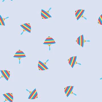 Seamless pattern blue spinning top cartoon vector 스톡 일러스트