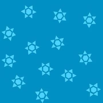 Seamless pattern blue star of david symbol representing judaism religion Stock Illustration