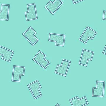 Seamless pattern blue top view pool cartoon vector Stock Illustration