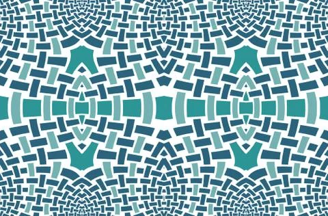 Seamless pattern blue turquoise green white Stock Illustration