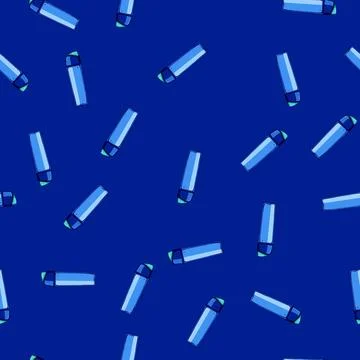 Seamless pattern blue water bottle cartoon vector Stock Illustration
