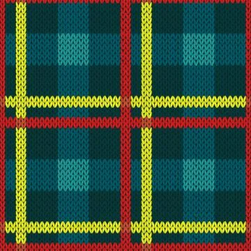 Seamless pattern in blue, yellow and red colors Illustrazione stock