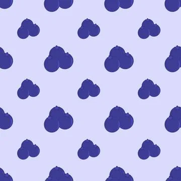Seamless pattern with blueberrys. Vector illustration. Illustrazione stock