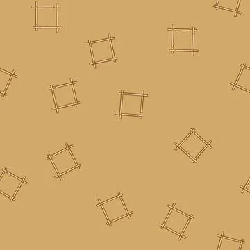 Seamless pattern board bamboo frame cartoon vector イラスト素材