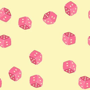 Seamless pattern board dice cartoon vector Ilustração Stock