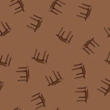 Seamless pattern board garden outdoor table cartoon vector 库存插图