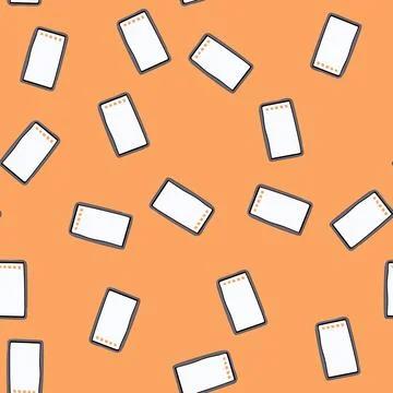 Seamless pattern board interactive smartboard cartoon vector Stock Illustration