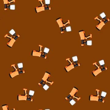Seamless pattern body paint sprayer cartoon vector Stock Illustration