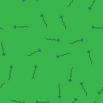 Seamless pattern Bohemian arrow concept with wavy organic shaft Stock Illustration