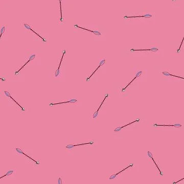 Seamless pattern Boho arrow minimal design with feather and beads Stock Illustration