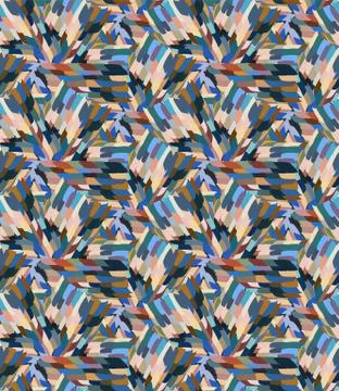 Seamless Pattern Boho Mosaic Vector Texture Blend. Glass Pieces Effect in 스톡 일러스트