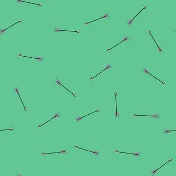 Seamless pattern Boho style arrow with colorful feathers illustrating directi Illustrazione stock