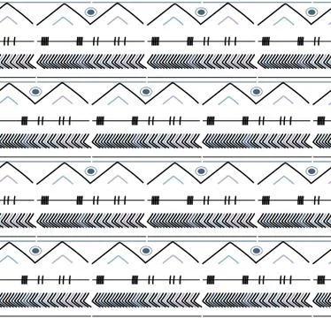 Seamless pattern in boho style Stock Illustration