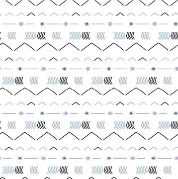 Seamless pattern in boho style Illustrazione stock