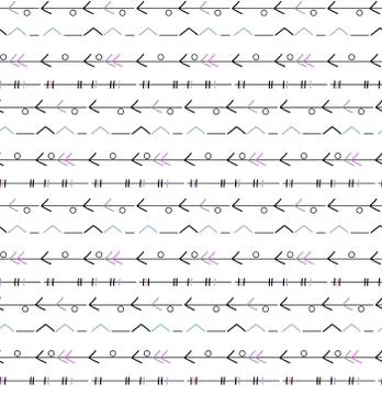 Seamless pattern in boho style Stock Illustration