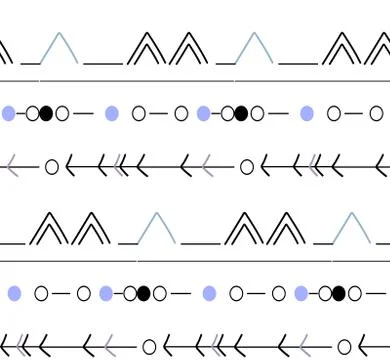 Seamless pattern in boho style Illustrazione stock