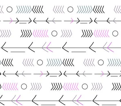 Seamless pattern in boho style Stock Illustration