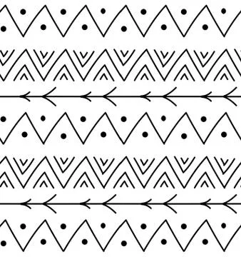 Seamless pattern in boho style Illustrazione stock