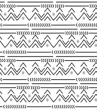 Seamless pattern in boho style Stock Illustration