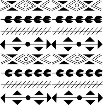 Seamless pattern in boho style Stock Illustration