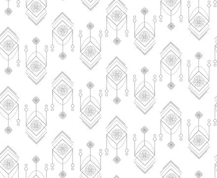 Seamless pattern in boho style Illustrazione stock