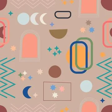 Seamless pattern, Boho style Illustrazione stock