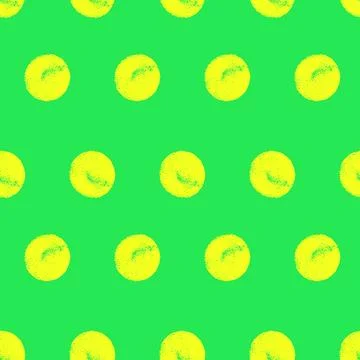 Seamless pattern bold colors stencil circles. Charcoal polka dots endless イラスト素材