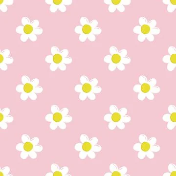 Seamless pattern with bold flowers Stock Illustration