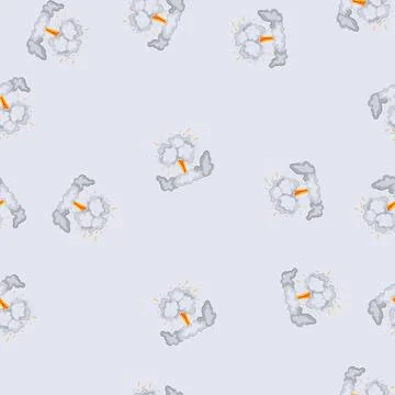 Seamless pattern bomb explosion effect cartoon vector Illustrazione stock