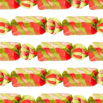 Seamless pattern with bonbons Stock Illustration